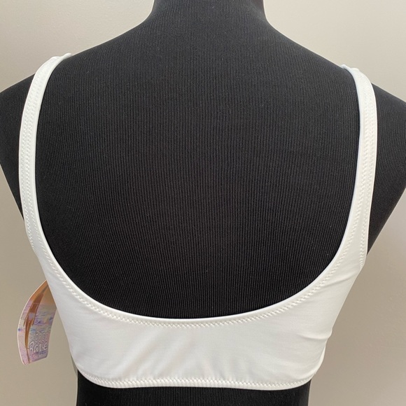 Coco Rave White Swimsuit Top Large - Picture 3 of 5